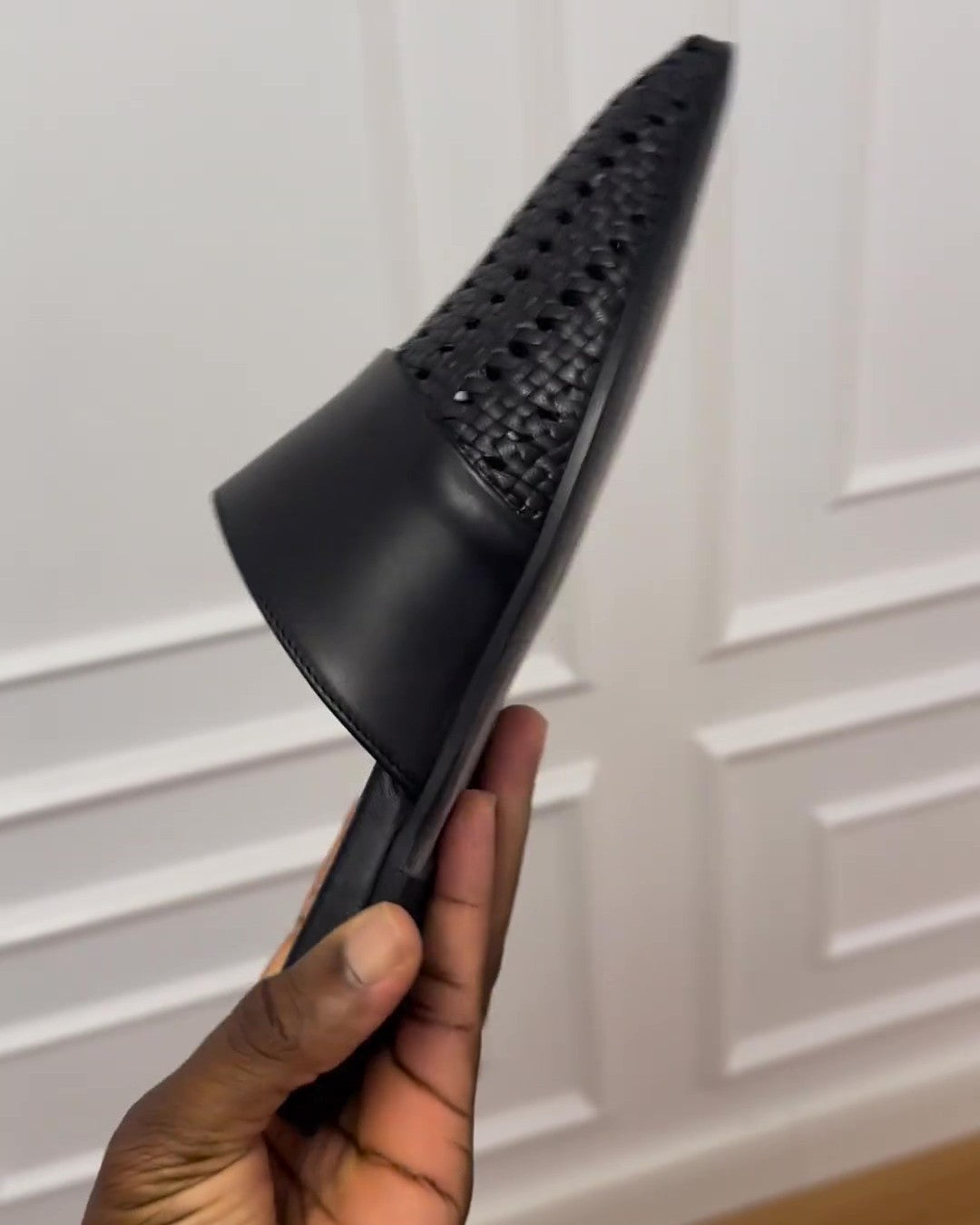 Woven Italian leather sandals