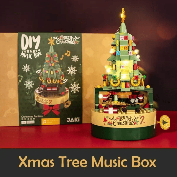 🎄DIY Christmas tree bricks music box🎶
