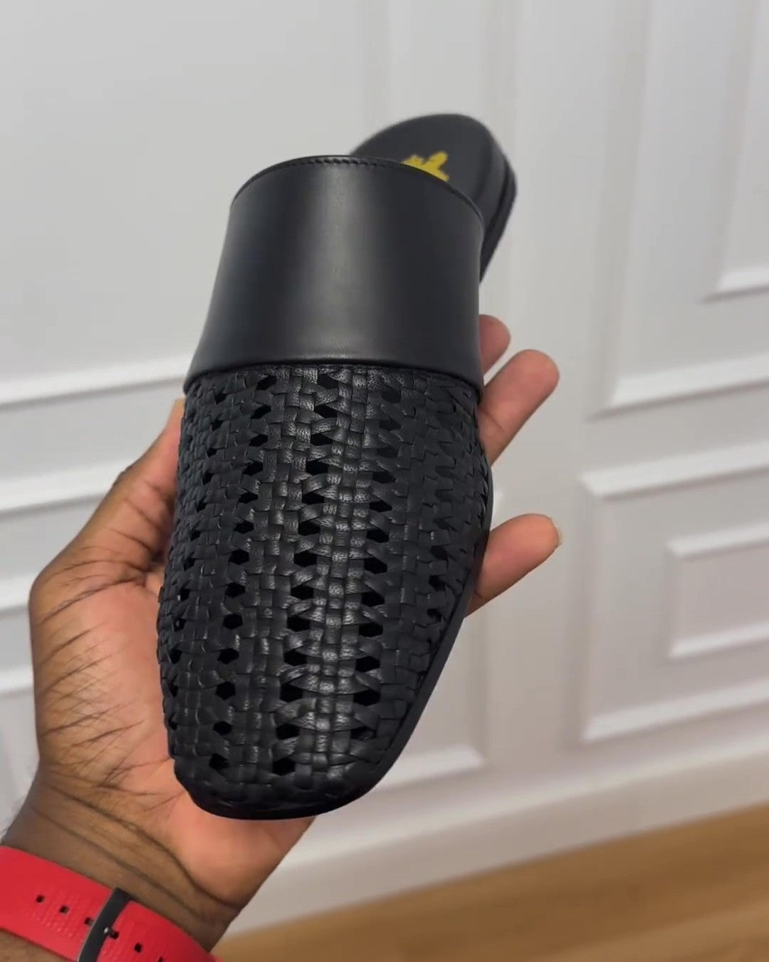 Woven Italian leather sandals