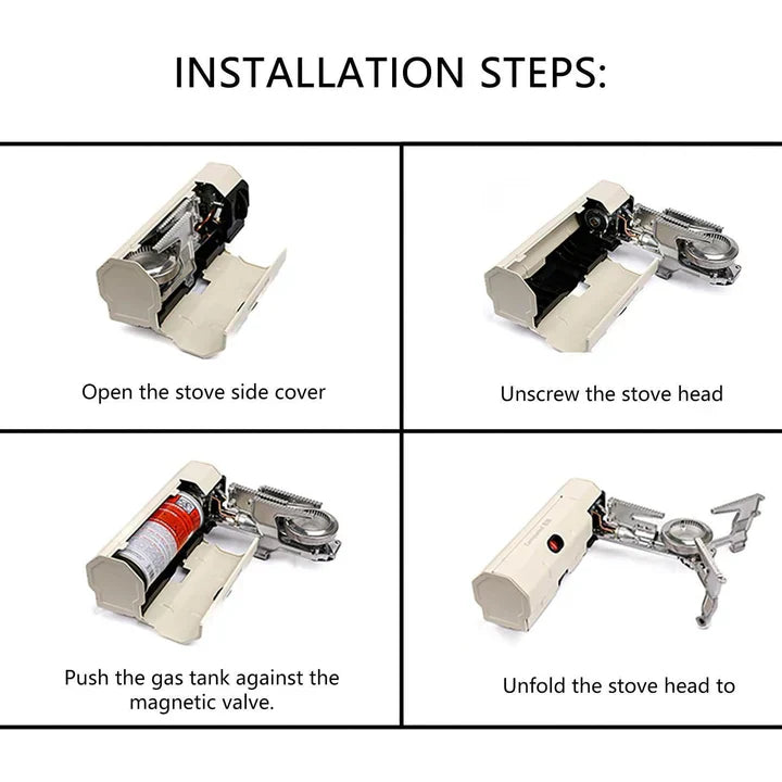 CampHeat™ – 2670W Foldable Gas Stove for Camping, Hiking & Outdoor Cooking