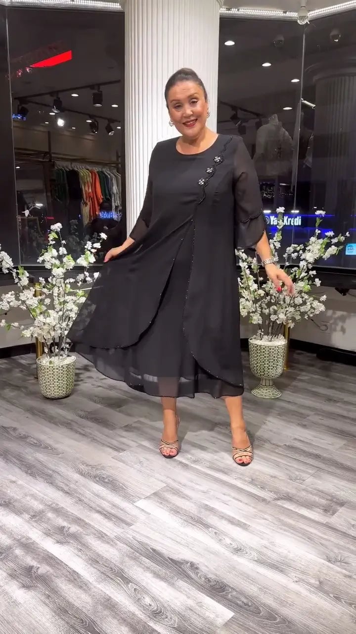 SAMARA – WOMEN'S CHIFFON SOLID COLOR LOOSE DRESS