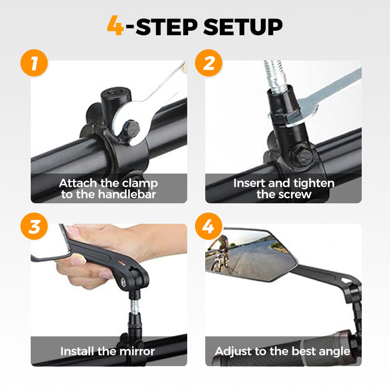 360° Rotatable Adjustable Bicycle Rearview Mirror