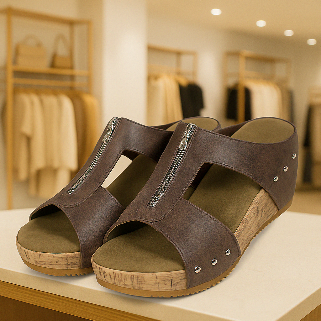 Stylish Open Toe Wedge Sandals