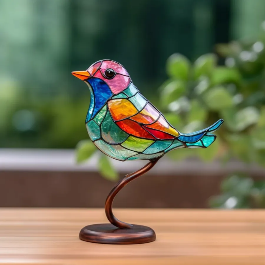 Songbird Serenade - Stained Glass Ornament