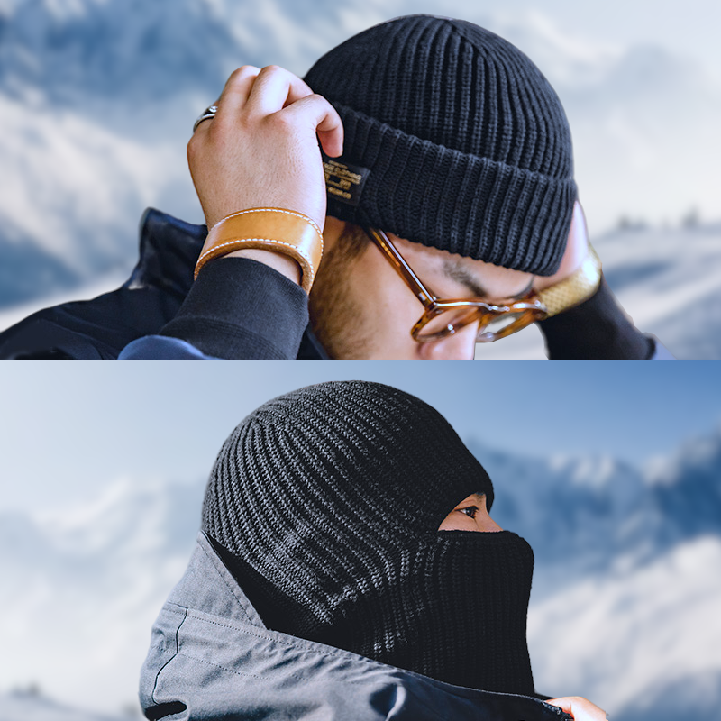 2-in-1 Balaclava Beanie