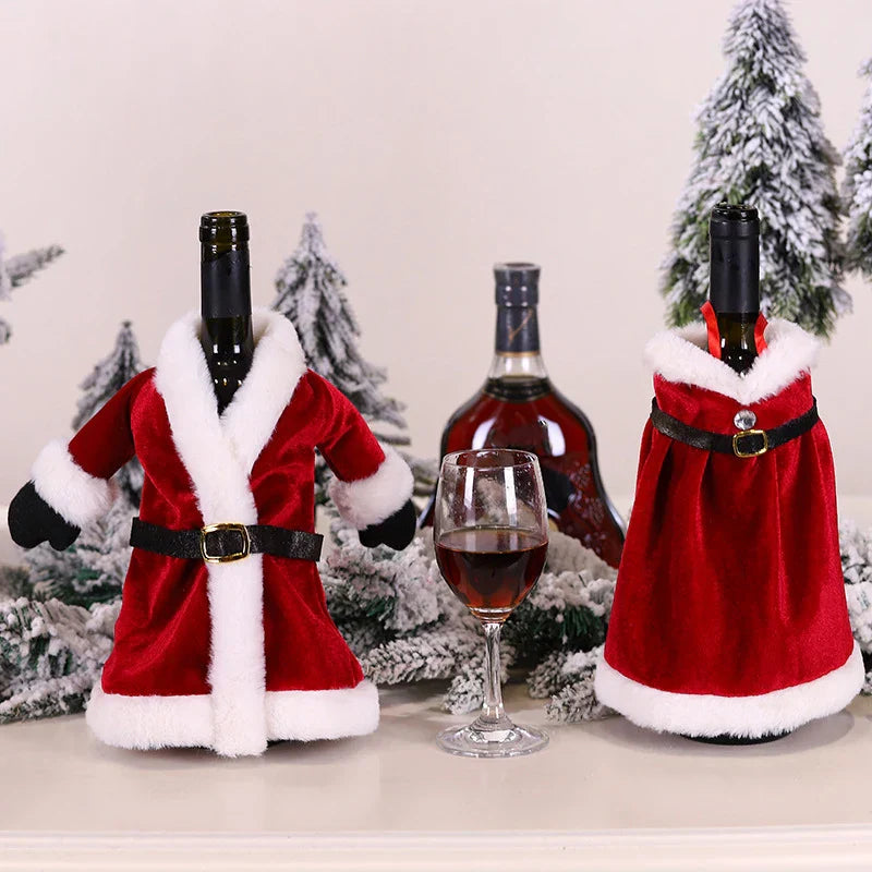 Santa Yuletide Wine Wraps
