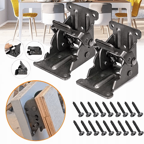 ⏳Limited 50% Discount🎁Heavy Duty Folding Table Leg Brackets with Self-Locking Hinges