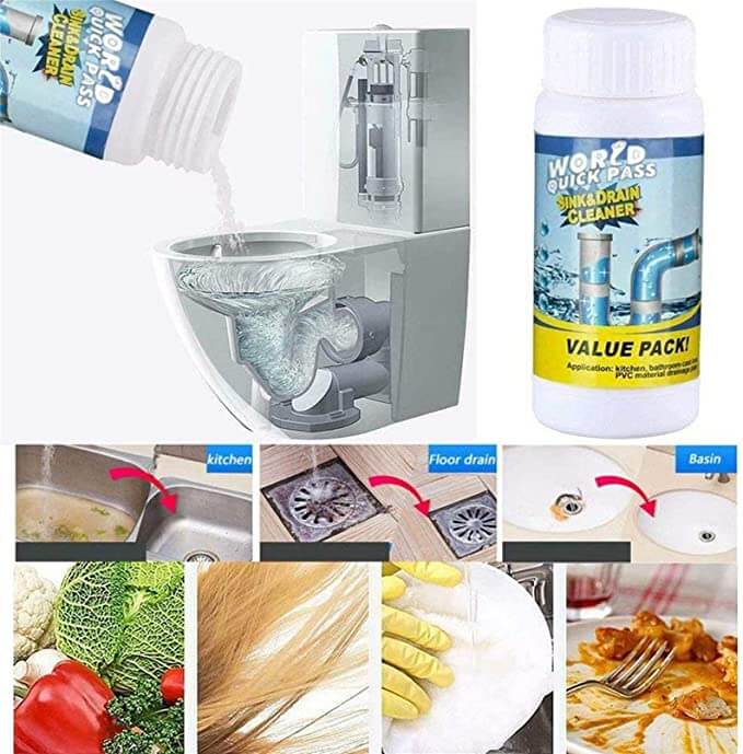 💥Limited Time 49% OFF🔥⚡-🏠Powerful Sink & Drain Cleaner