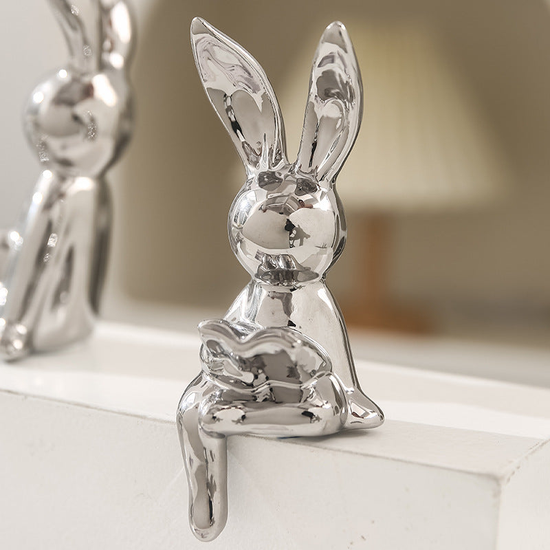 Shiny Rabbit Family Figurines