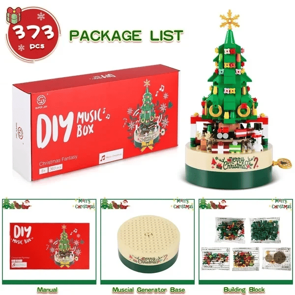 🎄DIY Christmas tree bricks music box🎶