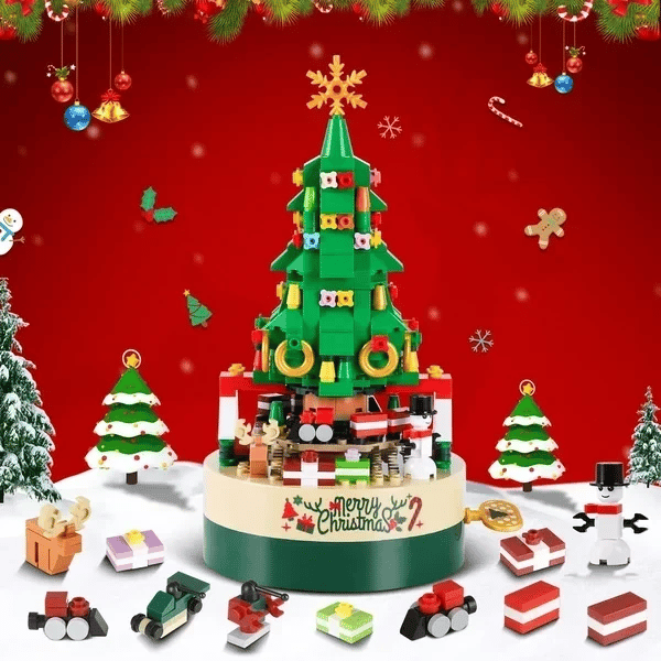 🎄DIY Christmas tree bricks music box🎶