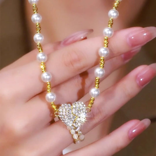 New Magnetic Pearl Heart Necklace🎁 Last Day Promotion 50% OFF 🔥