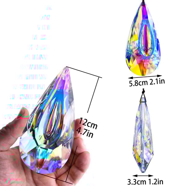 120 mm AB-colored hanging crystal prism suncatcher
