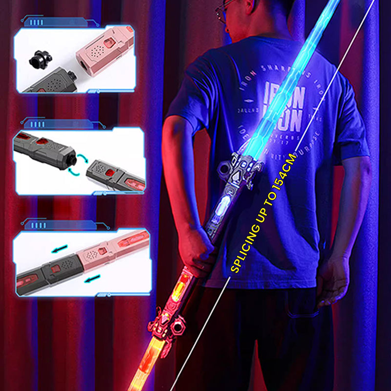 🎅🎄 The perfect Christmas gift!🎁Retractable Light Up Swords Toy with Sound Effects