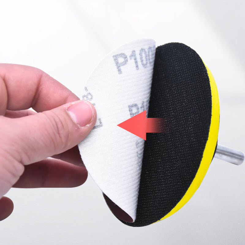 100pcs/Set 4''(100mm) Round Flocking Sandpaper with Sanding Backing Plate