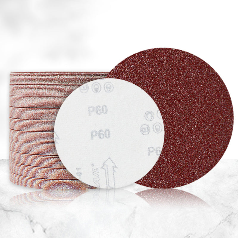 100pcs/Set 4''(100mm) Round Flocking Sandpaper with Sanding Backing Plate