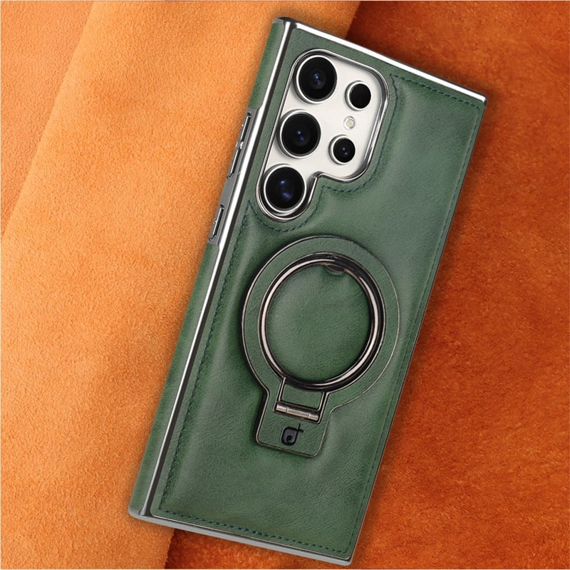 Retro Style Magnetic Phone Case with Stand For Samsung