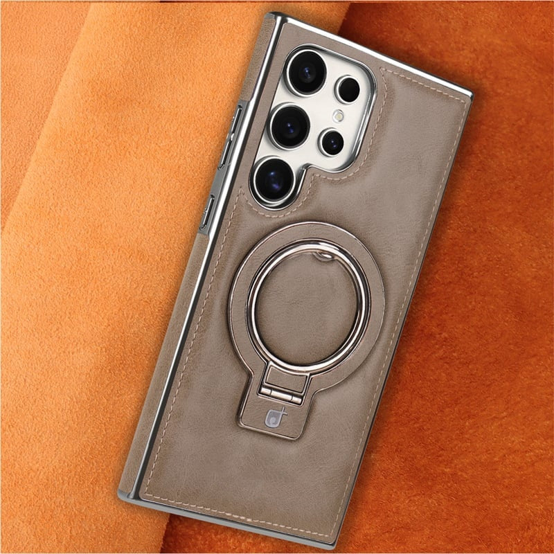 Retro Style Magnetic Phone Case with Stand For Samsung