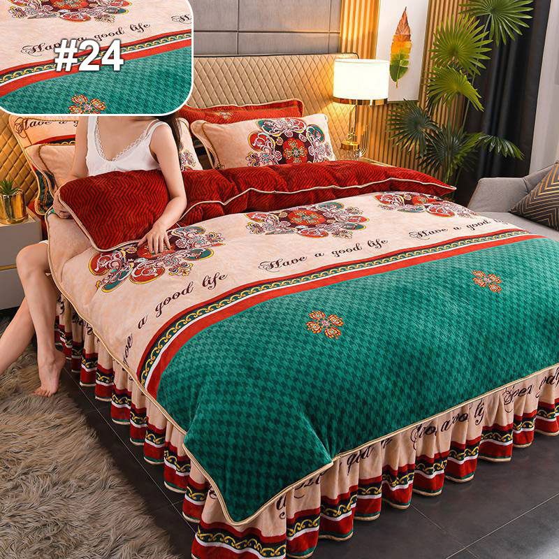 Double-Sided Warmth Moisture-Wicking 4-Piece Bed Sheet Set