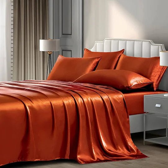 🎁Hot Sale 49% OFF⏳25 Momme Luxury Pure Mulberry Silk Bedding Set of 4