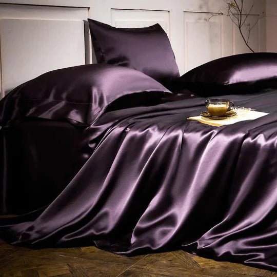 🎁Hot Sale 49% OFF⏳25 Momme Luxury Pure Mulberry Silk Bedding Set of 4