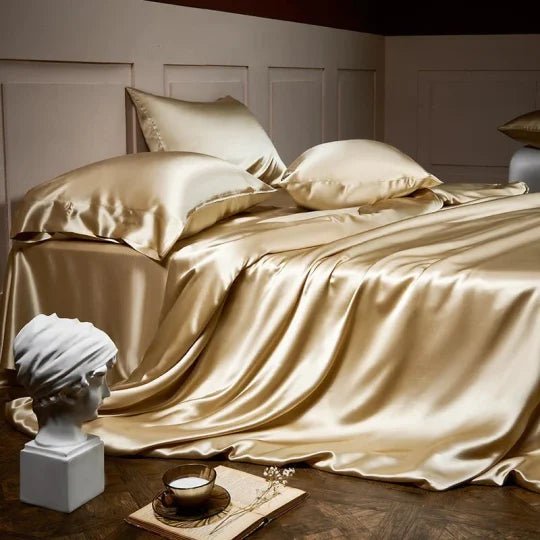🎁Hot Sale 49% OFF⏳25 Momme Luxury Pure Mulberry Silk Bedding Set of 4