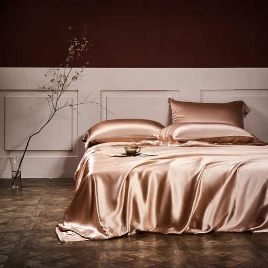 🎁Hot Sale 49% OFF⏳25 Momme Luxury Pure Mulberry Silk Bedding Set of 4