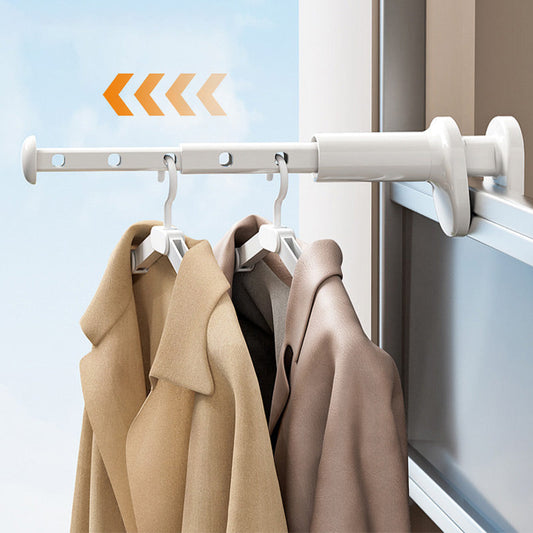 🎁2025 HOT SALE🎉Extendable 5-Hole Clothes Hanger Rack for Window Frame