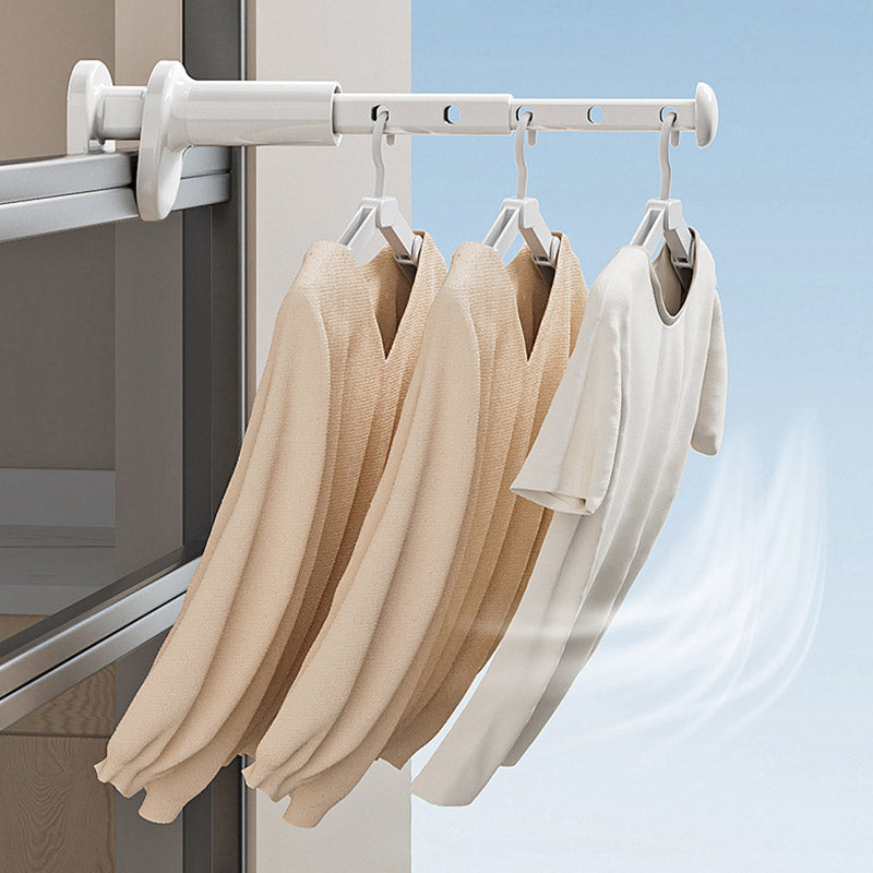 🎁2025 HOT SALE🎉Extendable 5-Hole Clothes Hanger Rack for Window Frame