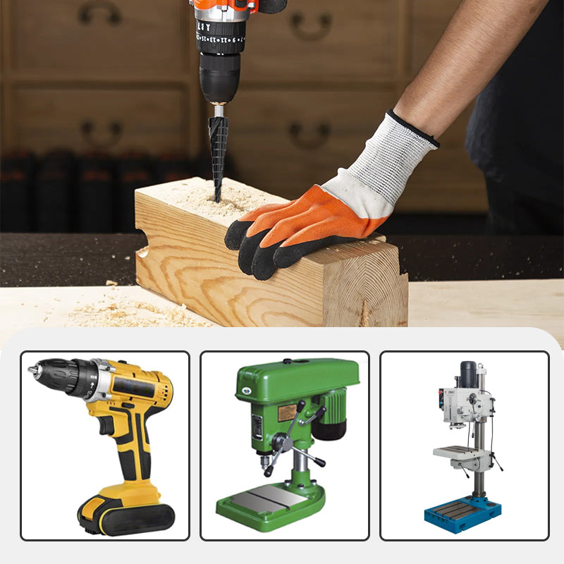 ✨🏆50% discount🏆High Hardness Spiral Flute Step Drill Bit Set