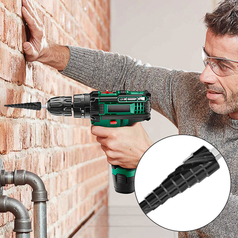 ✨🏆50% discount🏆High Hardness Spiral Flute Step Drill Bit Set