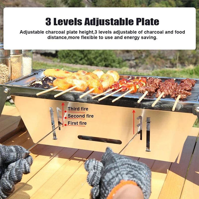 🔥Hot Sale 50% 0FF🔥Stainless Steel Folding Outdoor Barbecue
