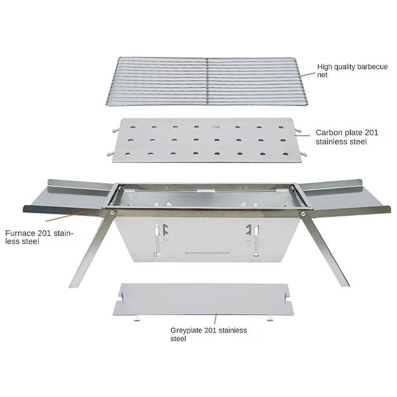 🔥Hot Sale 50% 0FF🔥Stainless Steel Folding Outdoor Barbecue