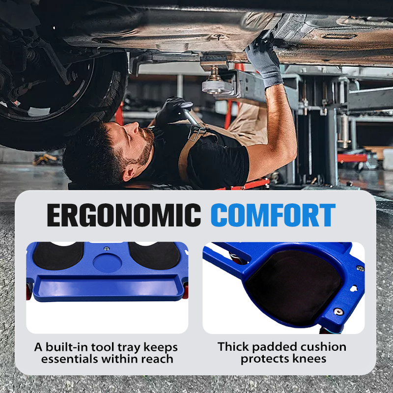 🔥 5-Wheel Rolling Car Repair Kneeling Cushion